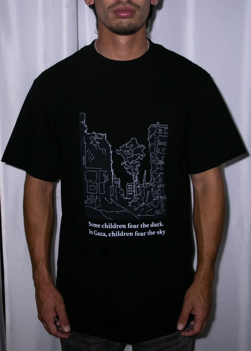 GAZA CRIES | Men's Oversized Heavyweight Crewneck T-Shirt