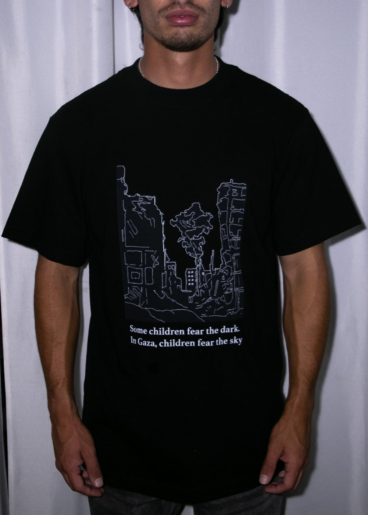 GAZA CRIES | Men's Oversized Heavyweight Crewneck T-Shirt